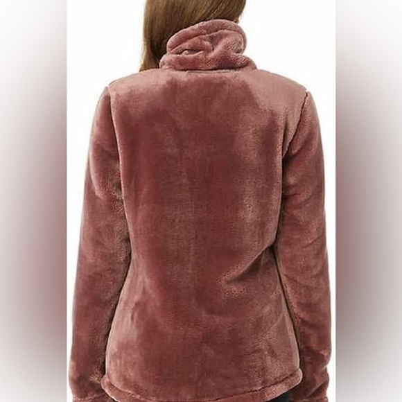 32 Degrees Heat Pink Plush Faux Fur Full Zip Jacket Size S - Picture 5 of 5